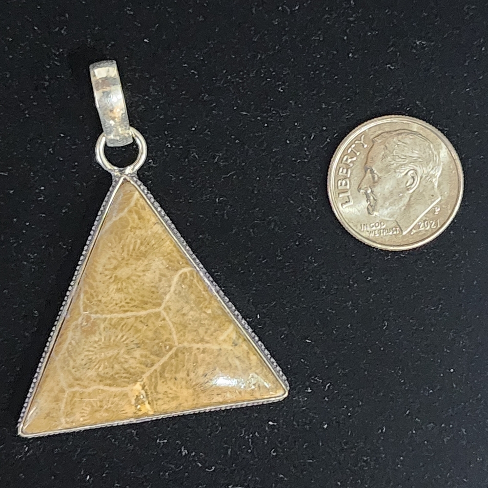 Coral Fossil Pendant 🤍